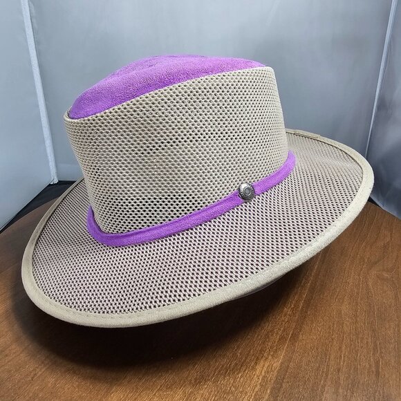 American Hat Makers Accessories - Breeze Suede Sun Hat | American Hat Makers | Lavender | NWT | X-LARGE RARE COLOR